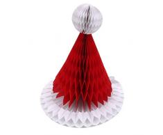 Yeucan Weihnachtspapier Dekorationen Weihnachtsmann Schneemann Elch Hut hängen Pull Flowers Party Festival Ornament,Roter Hut,30 * 12.5cm