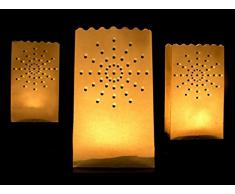 10 Luminaris Leuchttüten Dekoration Lichtertüten Hochzeit - Motiv Stern