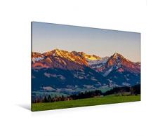 Calvendo Premium Textil-Leinwand 120 cm x 80 cm quer, AlpenglÃ¼hen | Wandbild, Bild auf Keilrahmen, Fertigbild auf echter Leinwand, Leinwanddruck Natur Natur