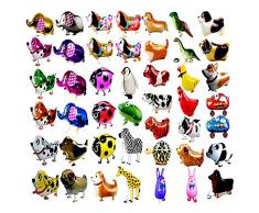 RETON 20 Stücke Tier folienballon Haustiere, Air Walker Ballons, Mylar Folie Helium Aluminium Ballon Kit für Kinder Geburtstag Party Baby Shower Decor Kinder Geschenk