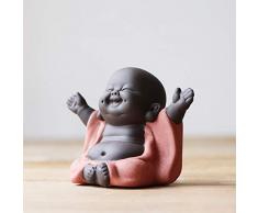 Keramik-Figur, Kleiner süßer Buddha, Mönch-Figur, kreatives Babypasteln, Ornamente Geschenk, chinesische zarte Keramik Kunst und Handwerk