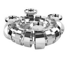 Fink - ANELLO - Dekokranz - Kerzenleuchter - Leuchter - 4-flammig - vernickelt - Ø 40 cm