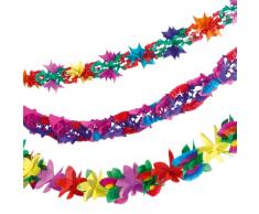 Susy Card 11221009 Girlanden-Set, 4 m Paradies sortiert, 3-er Papier