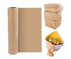 BUZIFU Braune Kraftpapierrolle 30 cm X 30 Meter, Natürliches Recyclingpapier, Kraftpapier Geschenkpapier Für Kunsthandwerk, Kunst, Geschenkverpackung, Verpackung, Post, Versand, Packgut & Paket
