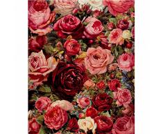qianber Ölgemälde, ungerahmt, üppige Rose, DIY Malen nach Zahlen, DIY