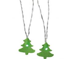 Polarlite Motiv-Lichterkette Weihnachtsbaum Innen batteriebetrieben 12 LED Grün Beleuchtete Länge: 1.32 m Po