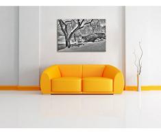 Central Park New York, Format: 120x80 auf Leinwand, XXL riesige Bilder fertig gerahmt mit Keilrahmen, Kunstdruck auf Wandbild mit Rahmen, günstiger als Gemälde oder Ölbild, kein Poster oder Plakat