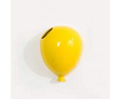 Cinmey Kreative Keramik Ballon Dekorative Wandvase Für Blumen Dekoration Home Hochzeit Restaurant Bar Porzellan Hängende Vasen, GELB