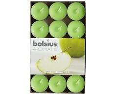 Aromatic Duft-Teelicht „Grüner Apfel“, Paraffin-Wachs, 30 Stück