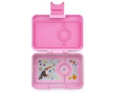 Yumbox Mini XS Snackbox - 3 Fächer | Kleine Kinder Bento Box | Brotdose Vesperbox für Krippe, Kindergarten (Stardust Pink)