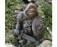 Mystische Steinfigur mit Gartenwichtel & Kobold