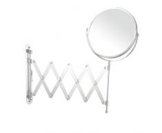 Zeller 18412 Wandspiegel, ausziehbar ø 17, 9-45 x 18.5 x 37, Chrom