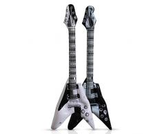aufblasbare Gitarre in schwarz oder weiß