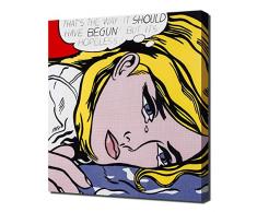 Lilarama Roy Lichtenstein Hopeless - Pop Art Leinwandbild - Kunstdrucke - Gemälde Wandbilder