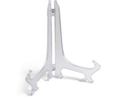 iGadgitz Home U7008 - Zusammenklappbarer Tellerhalter Dekorativer Tellerständer Halter Dekoteller Telleraufsteller Fotorahmenhalter - Klein/Mittel/Groß - Klar - Mittel (1 Stück)