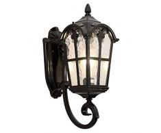 Lighfd Im freien Wandlaternen, Wasserdicht, Retro Black Porch Light Fixture Halterung for Garage, Garten, Haustür, Deck, Wandleuchter Laternen-Lampen Außenleuchten Haus als Beleuchtung