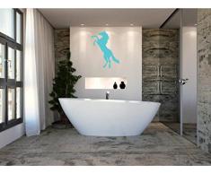 Indigos 4051095091103 Wandtattoo W672 Pferd 80 x 44 cm, Wandaufkleber in 3 GrÃ¶Ãen, tÃ¼rkis