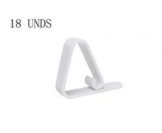 Wagtail Tischdeckenhalter für Tischdecken, Kunststoff, Weiß, 18 Stück