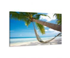 Visario Leinwandbilder 5039 Bild auf Leinwand Strand, 120 x 80 cm