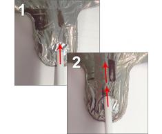 Ballon Zahl 1 in Silber - XXL Riesenzahl 100cm - für Geburtstag Jubiläum & Co - Party Geschenk Dekoration Folienballon Luftballon Happy Birthday