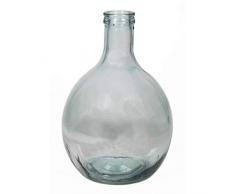 INNA-Glas Set 2 x XXL Glasflasche BORAN, Kugel - Rund, klar, 40cm, Ø 22cm - 2 Stück Einzelblumenvase - Flaschenvase