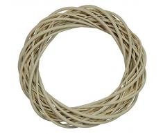 Manufaktur Lichtbogen Kranz Weide 40 cm Durchmesse weiß - Weidenkranz Türkranz Dekokranz Adventskranz Naturkranz