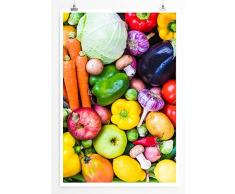 EAU ZONE Home Bild - Food-Fotografie – Buntes Gemüse- Poster Fotodruck in höchster Qualität