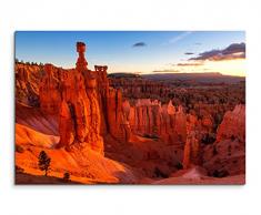 Fotoleinwand 90x60cm Landschaftsfotografie – Thors Hammer, Bryce Canyon National Park auf Leinwand exklusives Wandbild moderne Fotografie für ihre Wand in vielen Größen