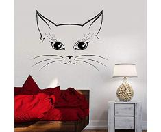Wandsticker Jhping An Der Wand Befestigter Tierischer Cooler Wandaufkleber Der Raumkunst-Dekokatze