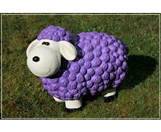 Dekofigur Schaf Bärbel in lila bunte Schafe Tier Figuren für Haus und Garten