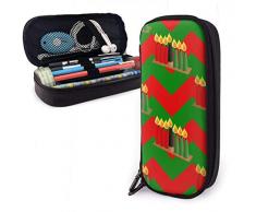 Weihnachtsbaum Kerze Feuer Studenten große Kapazität Leder Bleistift Fall Stiftbeutel Schreibwaren Bastelbedarf für Schularbeit Bürogeschenk