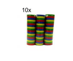 Luftschlangen - 10 Pakete 3er Set - 18 Abrisse / 4m