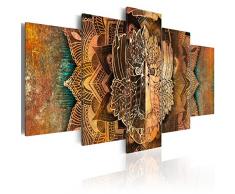 murando - Bilder 200x100 cm Vlies Leinwandbild 5 TLG Kunstdruck modern Wandbilder XXL Wanddekoration Design Wand Bild - AFFE Gold Ornament n-A-0051-b-n