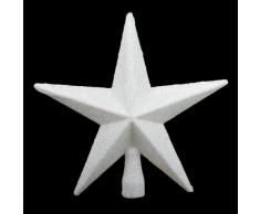 Baumspitze (Weiß Glitter Star 20 cm)