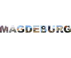 WANDTATTOO w584 mehrfarbige Wandschrift Magdeburg Wandaufkleber, 80x8 cm