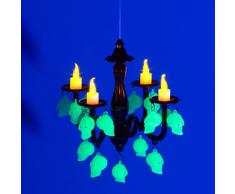 Lunartec LED Kerzenleuchter mit Totenköpfen, Glow-in-the-dark