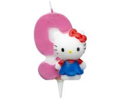 Dekoback Kuchenkerze Zahl 9 Hello Kitty