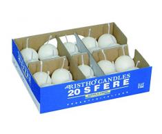 Cereria di Giorgio risthò Kerzen Kugel, Wachs, Weiß, 3 x 3 x 3 cm