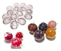 CRYSTAL KING 10 Stück Acrylkugeln 5cm Durchmesser durchsichtige Kugel aufhängen transparent Dekokugel Bastel Set Christbaumkugeln Acrylkugel Weihnachtsbaum-Kugel Teilbar befüllen befüllbare