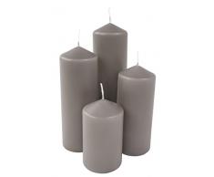 Malmö Laternenkerze Stein 4er-Set Stumpenkerze Adventskerze Kaminkerze Altarkerze