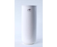 SANDRA RICH, Porzellan- VASE rund ca 26 x 10,5 cm WEISS