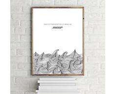 Viel zu wenig am Meer..Kunstdruck, 30x40 cm, Poster - Premium Qualität - STATEMENT POSTER- Close Up®