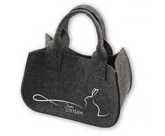 luvthings Osterkörbchen - Dekoration Oster Korb aus 100% Wollfilz (Merinowolle) - mit Motiv