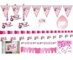 Partyset 00231 Partydekoration Baby Party Taufe M�dchen rosa