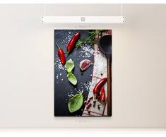 Eau Zone Wandbild auf Leinwand 90x60cm Küche Holzlöffel mit Gemüse