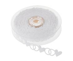 Sharplace 15 Meter Herz Form Dekoband Schleifenband Spitze Hochzeit Weihnachts Bordüre Geschenk - Weiß, 15 Meter