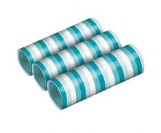 WOOOOZY Luftschlangen, türkis Geringelt, 4m, 3 STK.