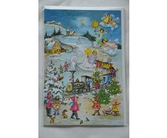 Adventskalender Weihnachtskarte WeihnachtenAdventskalender mit 24 Türchen Karte mit Umschlag (weiß