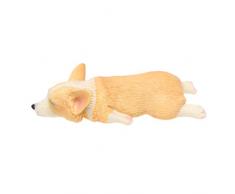 Miniatur Corgi Hund Ornament Deko Figur Kleiner Hund Mini Dekofiguren Tier Tischdeko - # 2, 1,2x5,4cm