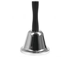 BUYGOO Hand Glocke Tischglocke Rezeptionsklingel Tischklingel - Schulglocke, lauter Klang, Holzgriff, 13cm hoch, Durchmesser 7,5cm, perfekt für Schule Rezeption Weihnachtsdeko
